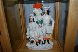 Staffordshire Flatback Spill Vase (AF)