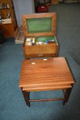Sewing Box and a Nest of Two Tables