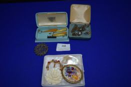 Vintage Costume Jewellery Brooches, Earrings, etc.