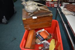 Victorian Writing Box (AF), plus Brassware, Orname