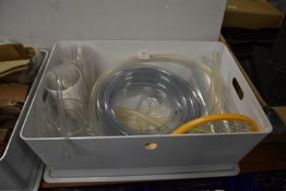 *Storage Box Containing Disposable Beakers, Rubber Tubing, etc.
