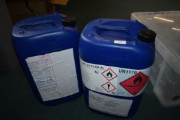 *Two 25L Ethanol Drums Containing Assorted Alcohol