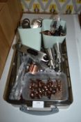 *Box of Bar Accessories Including Alcohol Measures, Bottle Openers, Pourers, etc.