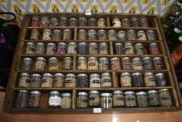 *Large Spice Rack Containing 72 Jars of Botanicals