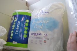 Anti Allergy Super King Topper, and a Slumberdown 4.5tog Super King Duvet