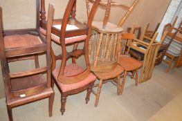 Twelve Assorted Wooden Chairs Including Some Upholstered
