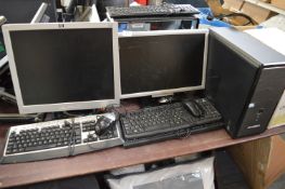 Five Monitors, and Three Computer Towers