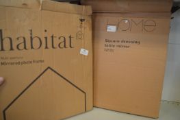 Two Dressing Table Mirrors and a Mirrored Photo Frame