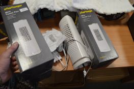 Three Challenge Mini Tower Fans (salvage)