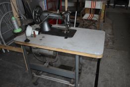 Singer Sewing Machine on Bench