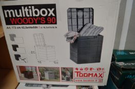 Three Tool Max Plastic Garden Storage Boxes 42.5x44x50cm (salvage)