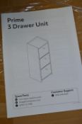 Flatpack Three Drawer Unit