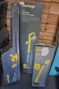 Two Challenge Grass Trimmers and One 18v Hedge Trimmer (Salvage)