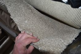 4m wide Roll of Pale Brown Carpet