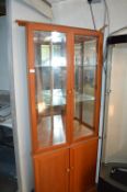 193cm Corner Cabinet with Two Glass Shelves (AF)