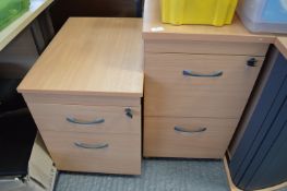 Three Two Drawer Pedestals