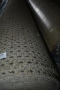 4m wide Roll of Woven Effect Beige & Brown Speckle Carpet