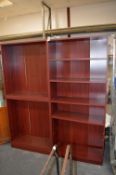 Two 180cm Mahogany Effect Bookshelves
