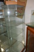 Glass Display Cabinet with Pine Top & Base
