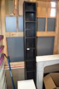 Black Wood Effect CD Storage Cabinet, and a White Three Drawer Pedestal