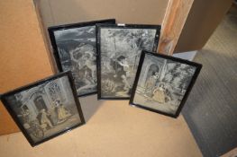 Four Framed Prints (one has broken glass)