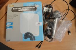 Ultraslim Amplified Indoor Aerial, and Two Microphones, etc.