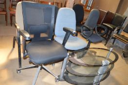 Six Assorted Office Swivel Chairs