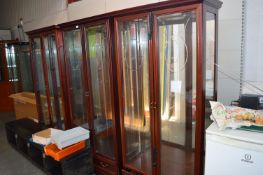 Three 6ft Glazed Mahogany Display Cabinets