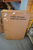 Three Door Mirrored Bathroom Cabinet