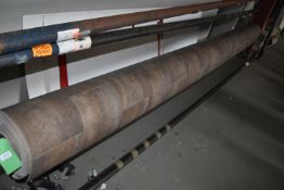 4m Wide Roll of Brown Tile Effect Vinyl