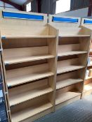 Lightwood Effect Double Sided Bookshelf 80x60cm x 180cm tall (collection by appointment)