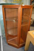 Glazed Corner Display Unit 124cm tall