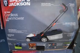 Two Spear & Jackson 24v Lawnmowers (salvage)