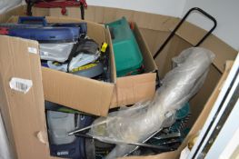 Pallet of Various Salvage Garden Equipment, Tools, and Parts