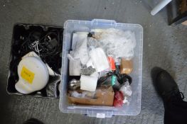 Two Boxes of Power Adapters, Assorted Cables, etc.