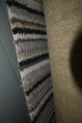 400x1000cm Roll of Grey Stripe Carpet