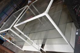 Two Square Five Tier Shelving Units 90x90cm x 222cm tall