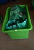 *Green Plastic Laundry Basket and Two Bags of Napkins