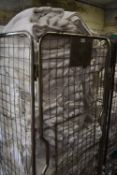 *Cage of Clean King Size Bed Sheets and Towels (cage included)
