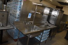 *Stainless Steel Sink Unit with Two Shelves and Un