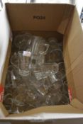 Box of Assorted Glasses and Glass Mugs