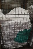 *Cage of Hotel Laundry Including Super King Size Bedding, Tablecloths, and Towels (state unknown) (