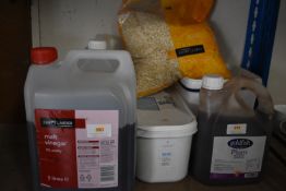 Assorted of Food Products Including Malt Vinegar,