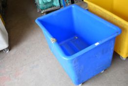 *Large Blue Plastic Laundry Trolley