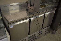 Atosa Stainless Steel Three Door Refrigerated Coun