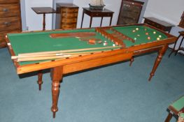 Victorian Mahogany Folding Bagatelle Table on Exte