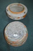 1930’s Decorative Glass Ceiling Light Shade plus One Other for Spares