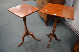 Two Mahogany Tripod Tables (one with tilt top)