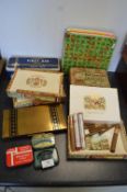 Vintage Tins and Cigar Boxes Including Contents