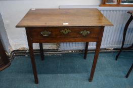 Small Georgian Mahogany Single Drawer Side Table